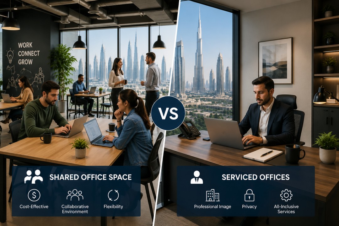 Shared Office Space Dubai vs Serviced Offices: Which Workspace Is Right for You?