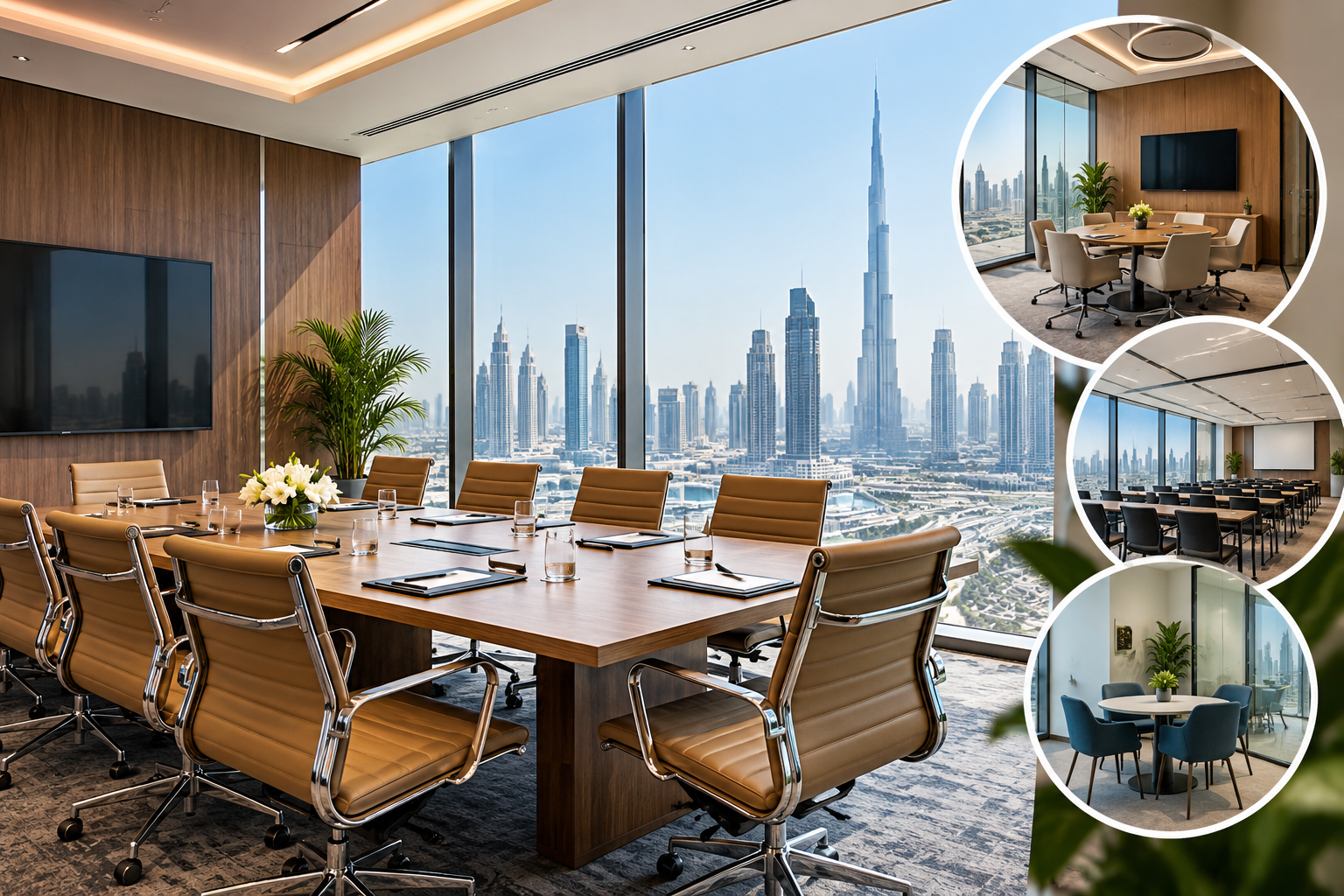 Meeting rooms in Dubai with flexible spaces for business meetings, interviews and conferences