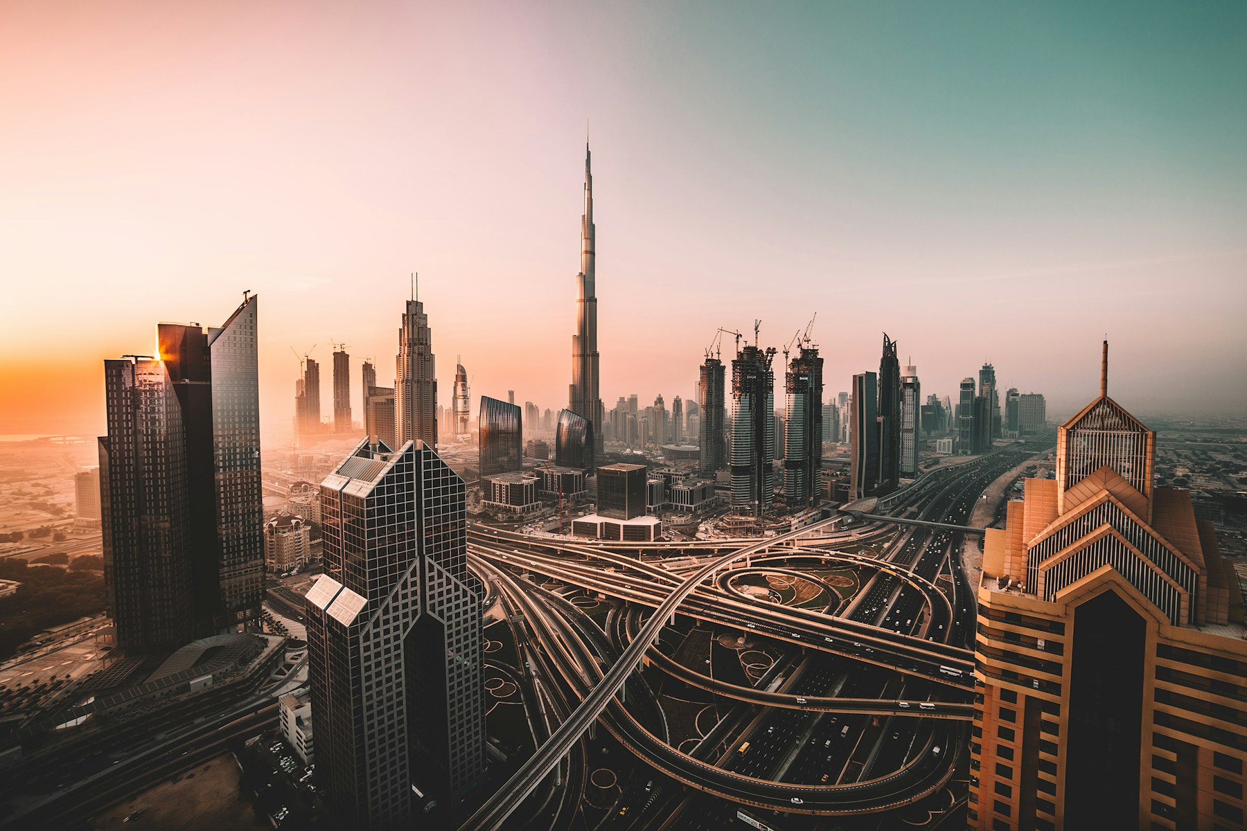 Map of business centers in Dubai